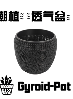 潮流块根、多肉、龙舌兰、龟甲龙植物3D打印透水呼吸透气盆MD005
