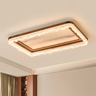 黑胡桃木客厅吸顶灯新中式宋式美学现代轻奢高端卧室主灯餐厅灯具