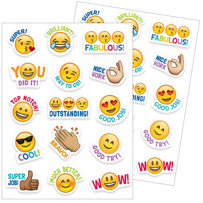 可爱英文字母笑脸emoji表情包贴纸儿童奖励sticker贴画文具贴纸