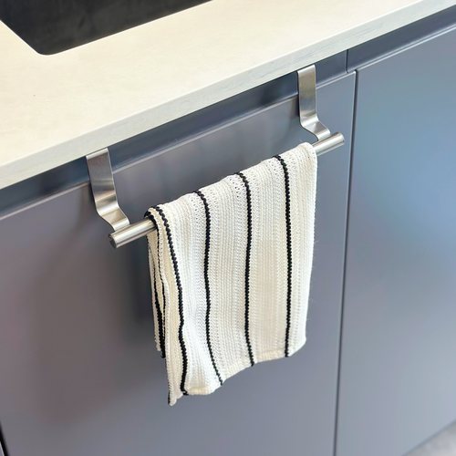 免打孔厨房柜门挂杆抹布收纳架卫生间浴室毛巾架