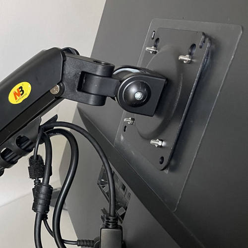 电脑显示器无壁挂孔配件支架5KG承重免打孔无痕贴vesa扩展17-27寸