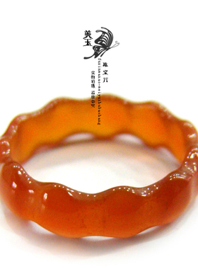 纯天然玛瑙竹节戒指圈