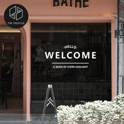 网红贴饰橱窗PVC防水防晒