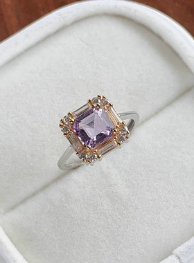 精致闪烁高品质天然紫水晶戒指