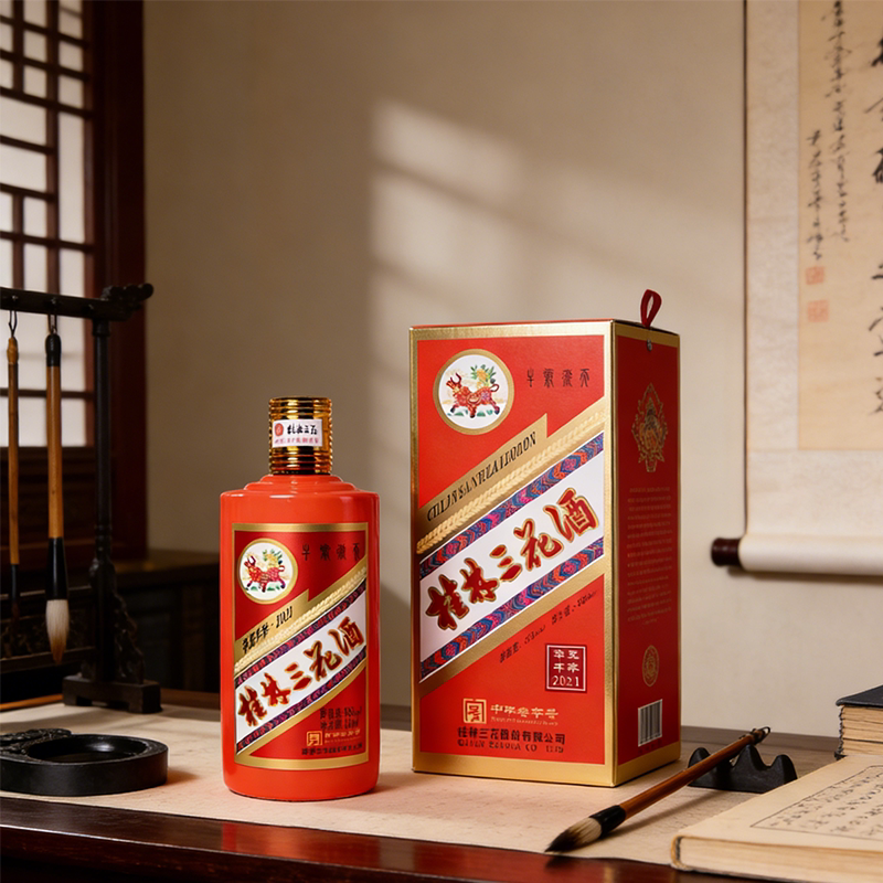 桂林三花酒 牛气冲天生肖酒 55度580ml 礼盒装 米香型白酒