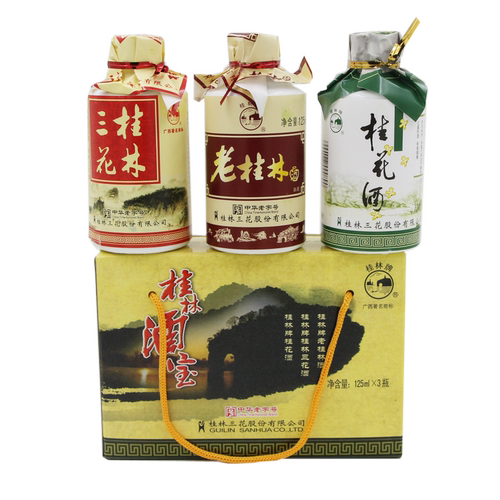 广西桂林特产桂林酒宝三花酒老桂林牌桂花酒125mL瓶装小酒版白酒