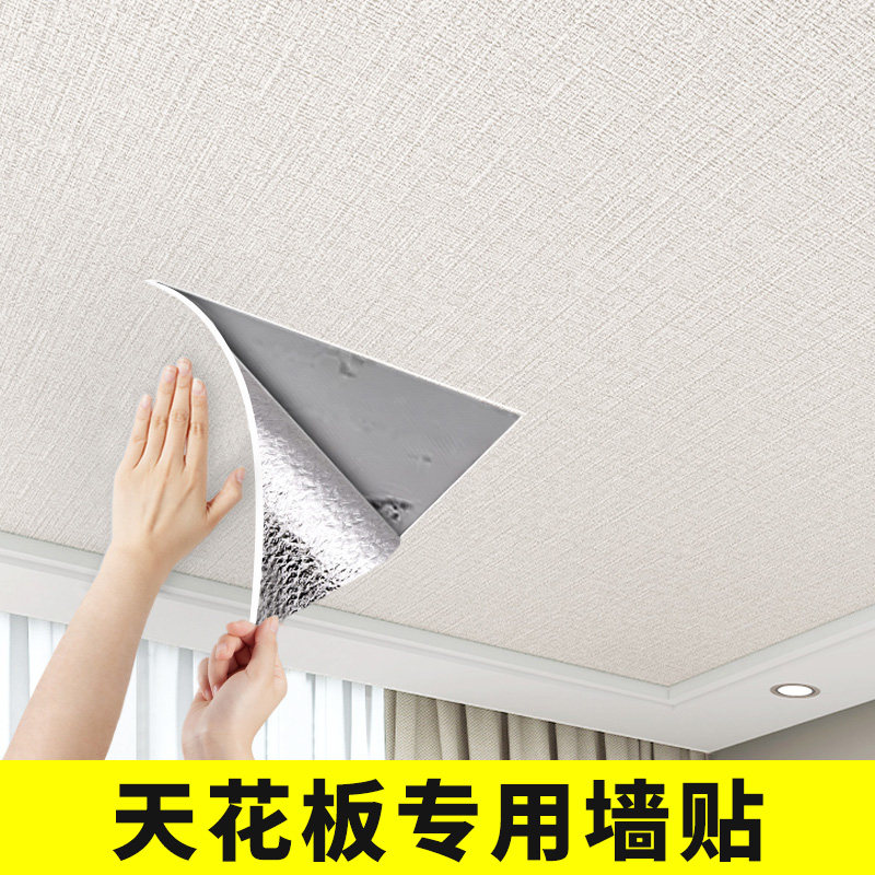 天花板贴纸自粘屋顶吊顶装饰遮丑墙纸自装房顶棚顶隔音客厅墙贴纸,家居饰品,软装墙贴,淘宝优惠券,粉丝福利购,淘宝优惠卷
