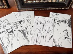 castiel手绘卡明信片签绘 dean SPN邪恶力量supernatural destiel