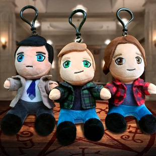 美国正版stands邪恶力量SPN毛绒钥匙扣sam dean castiel公仔娃