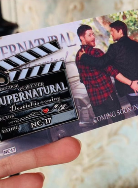 邪恶力量supernatural destiel场记板SPN cockles烤漆金属徽章