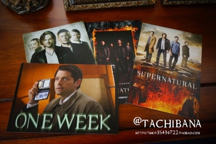 明信片supernatural castiel SPN dean S12卡片贺卡 sam 邪恶力量