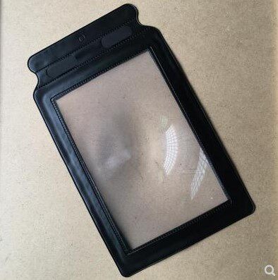 手持黑边框软面老人阅读便携超薄PVC菲涅尔平面放大镜3倍