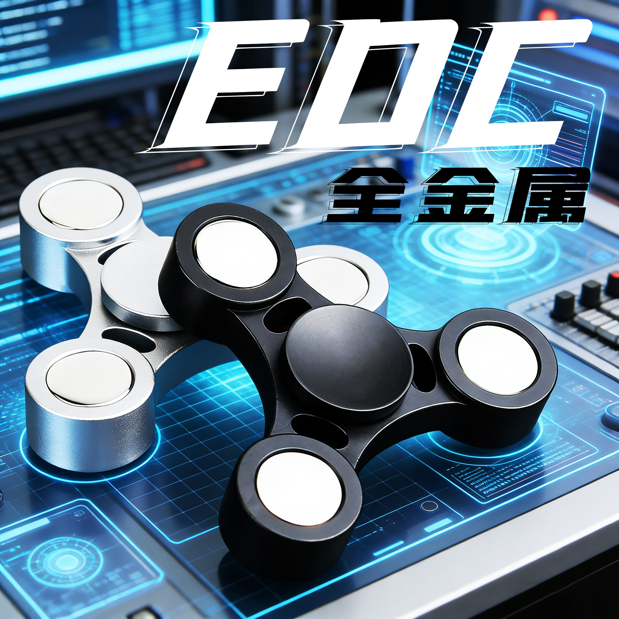 EDC金属指尖陀螺铝合金手指陀螺不锈钢泄密者迷你小孩学生减压玩
