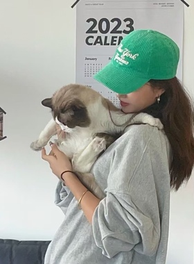 韩国MLB正品秋冬新款灯芯绒字母刺绣软顶棒球帽ins潮3ACP71026