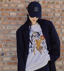 韩国潮牌MLB专柜正品23新款刺绣大标纯色时尚潮流棒球帽3ACP0113N
