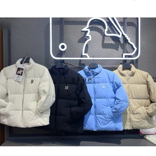 韩国潮牌MLB正品24SS秋冬新款经典小标短款基础款羽绒服3ADJB1046