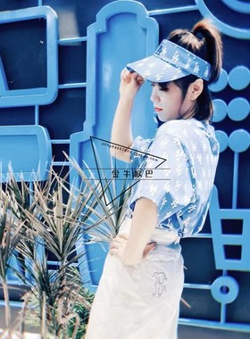 韩国潮牌MLB正品22SS春夏新款老花NY满印空顶帽遮阳帽潮3ASCM0133