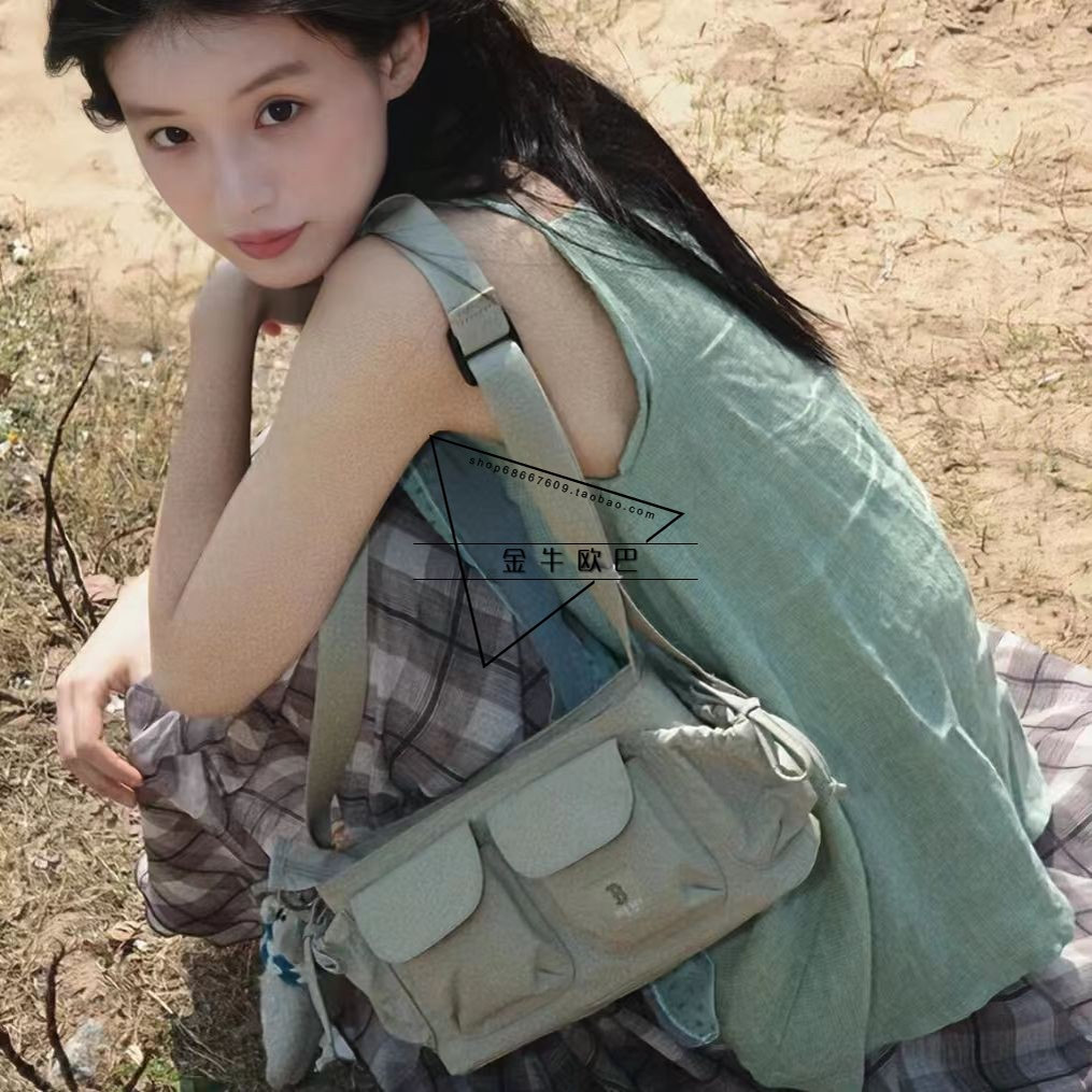 韩国MLB专柜正品25SS新款多兜多功能工装风单肩包斜挎包3ACRB035N