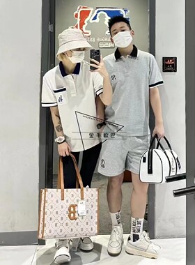 韩国潮MLB专正品春夏新款刺绣POLO领时尚小香风休闲短袖3LPQB0133