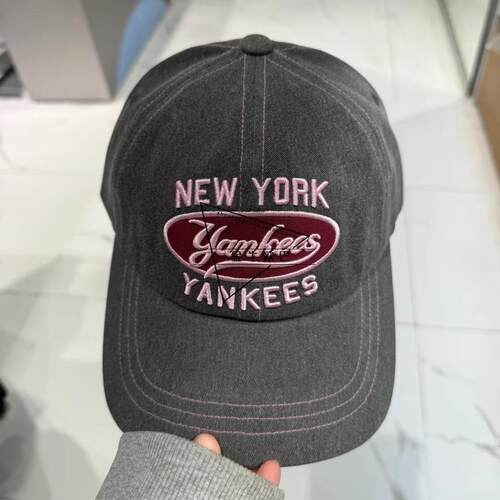 韩国MLB专柜正品25春夏新款复古刺绣椭圆标百搭棒球帽潮3ACPV055N