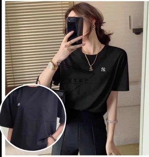 韩国MLB专柜24春夏新款 T恤潮3ATSB0243 小标简约情侣百搭休闲短袖