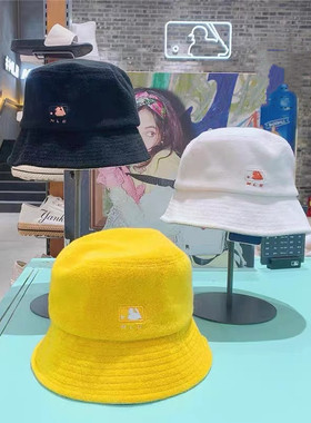 韩国MLB正品新款运动风NY标毛巾材质休闲盆帽情侣潮渔夫帽32CPHX