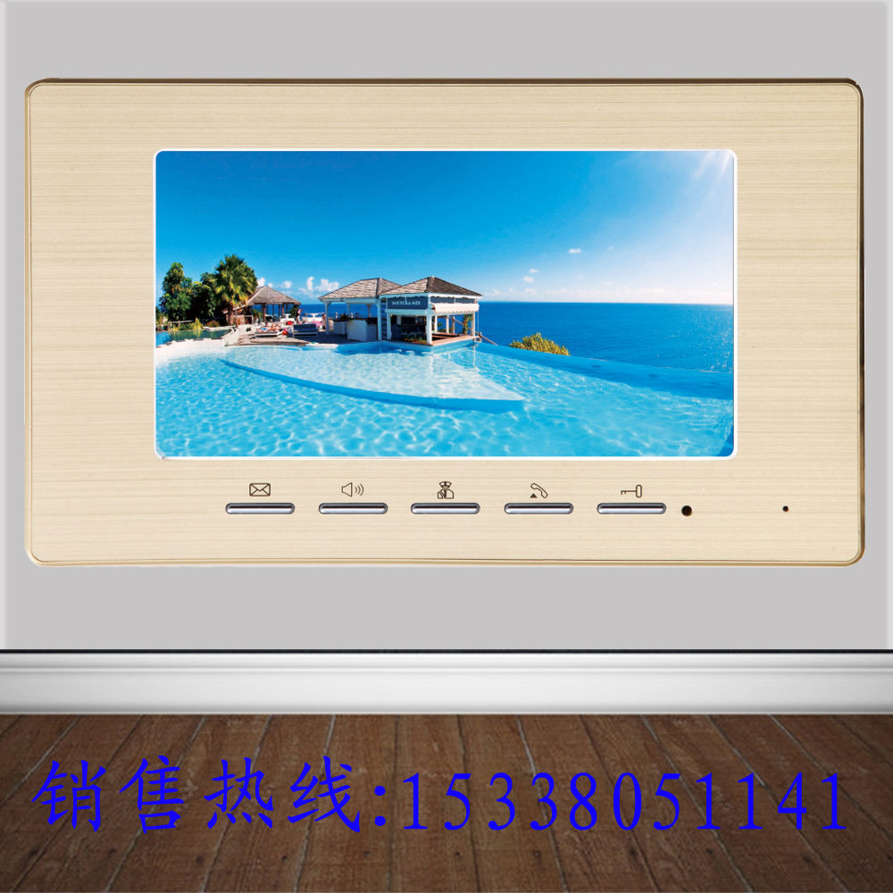 新款 7寸彩色楼宇对讲分机 可视对讲门铃 可视室内机 可视门铃