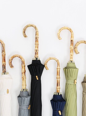 创意竹节雨伞长柄伞女直杆伞男16骨抗风伞小清新日系ins雨伞简约