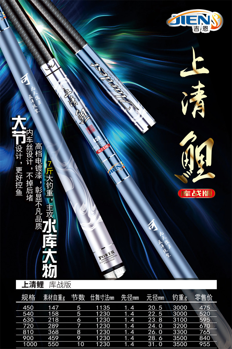 上清鲤库战版休闲竿水库吉恩鱼竿钓竿钓具台钓手竿休闲黑坑综合竿