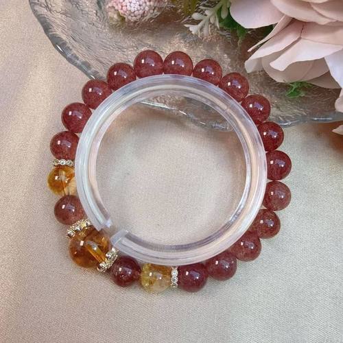 天然鸽血红星光草莓晶黄塔晶8.5