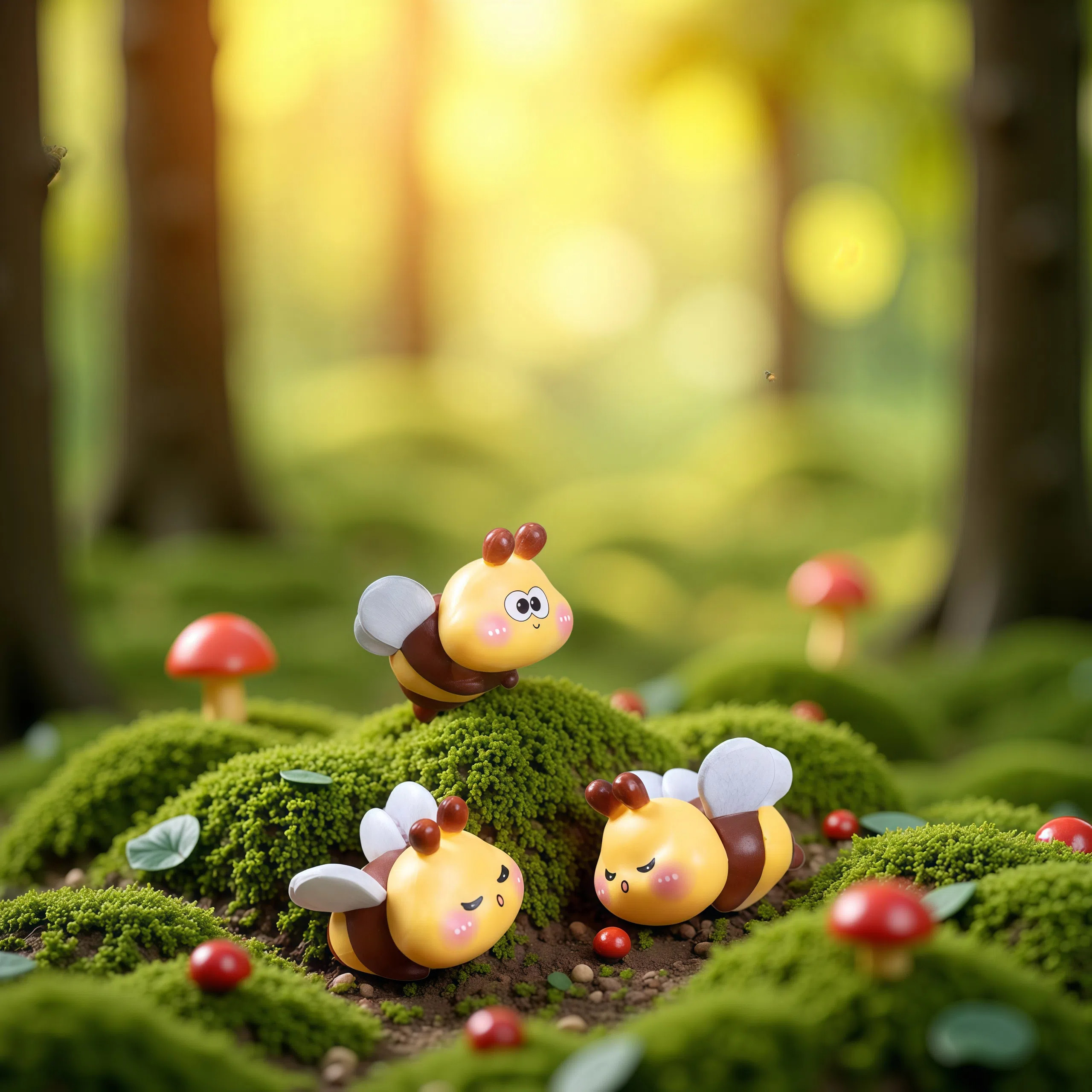 创意可爱小蜜蜂公仔园艺造景diy装饰挂配件微景观小摆件,家居饰品,桌面摆件,淘宝优惠券,粉丝福利购,淘宝优惠卷