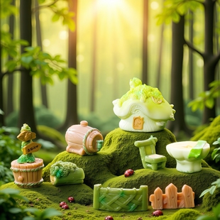 微景观摆件创意森林树咖diy装 饰品配件微缩场景家居摆件桌面摆件