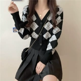 Весенний сексуальный трикотажный кардиган, приталенный лонгслив, тренд сезона, в западном стиле, V-образный вырез