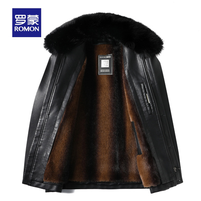 罗蒙皮衣男士2025新款