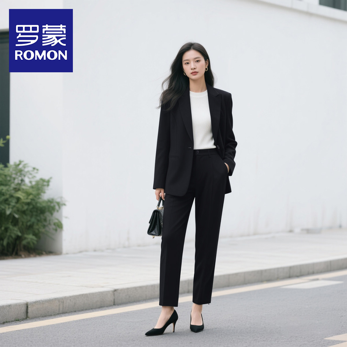 罗蒙女西服套装2026秋冬新款高级感职场工装气质工作服经理西装NX