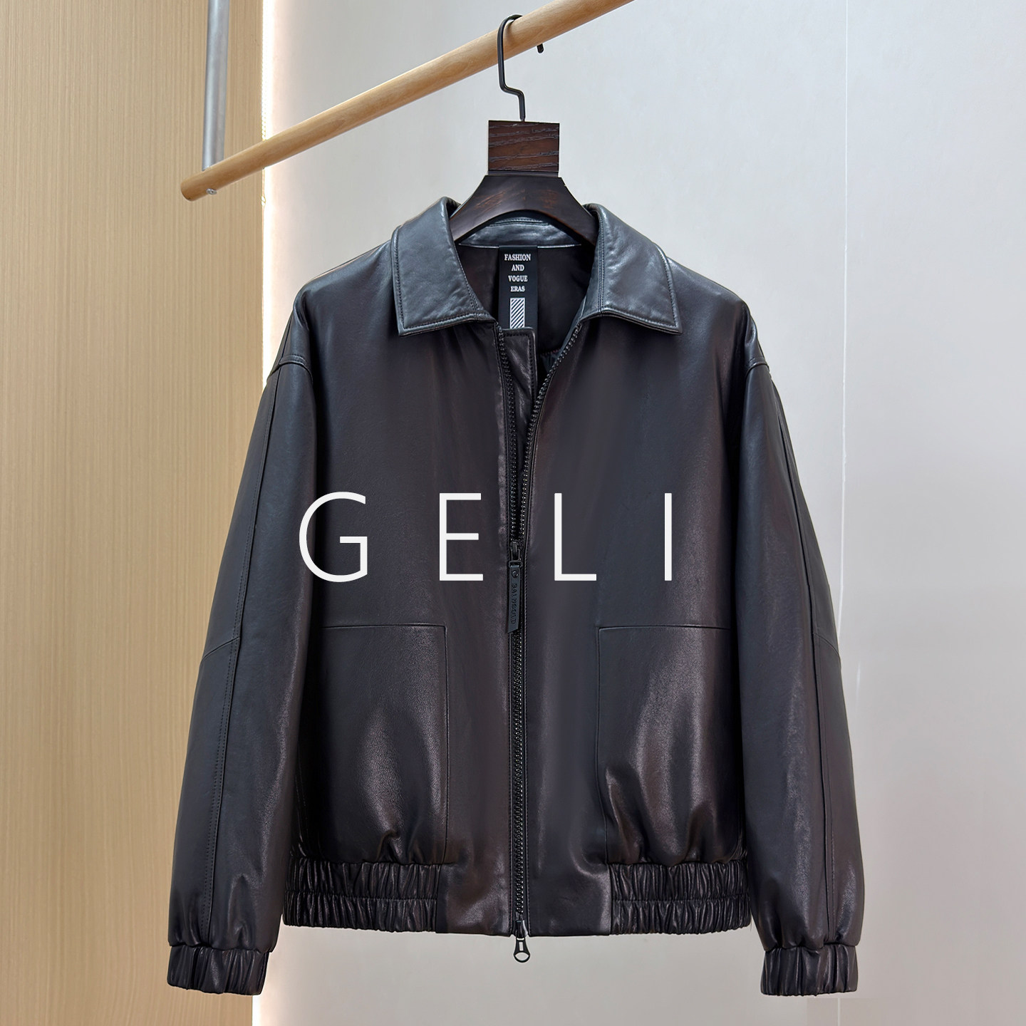 GELI冬季男士鹅绒绵羊皮夹克
