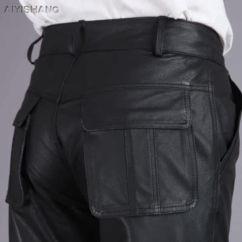 Pantalon cuir homme droit pour hiver - Ref 1491759 Image 5