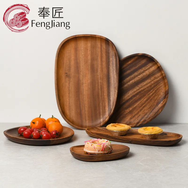 木质胡桃木瓜子碟子日式实木零食水果甜品托盘创意相思木点心盘子