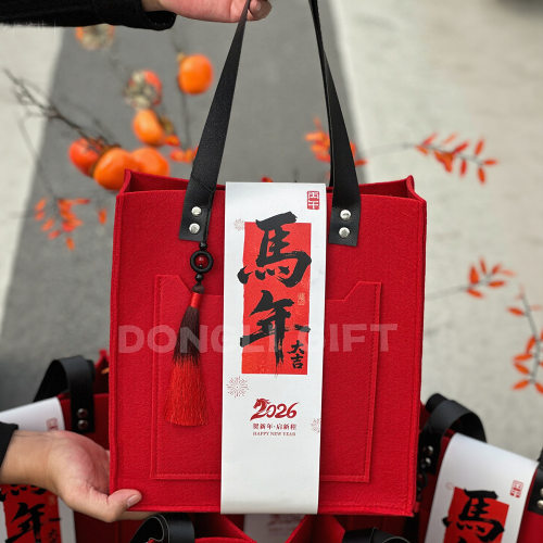 春节手提毛毡包年货收纳礼品袋