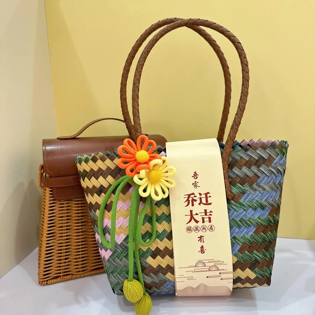节日礼品包装生日福寿喜事春节新年会伴手礼套装婚礼乔迁编织篮子