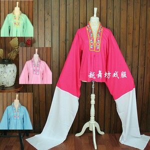 古装古典舞蹈水袖上衣女戏曲水袖练习练功服戏剧花旦服装越剧戏服