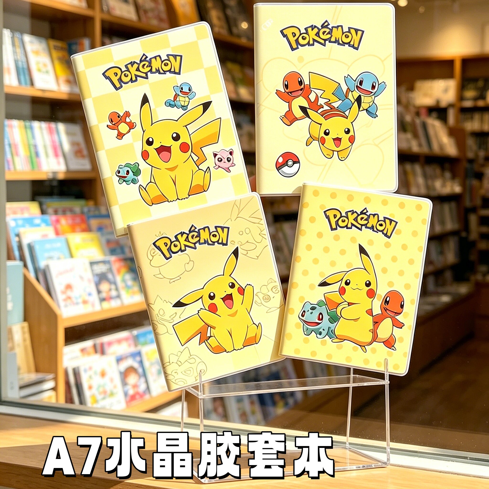 皮卡丘口袋本a7胶套手帐本可爱随身便携迷你单词本小学生奖品创意