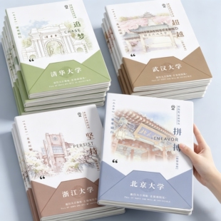 清华北京大学笔记本加厚16K胶套英语本武大浙大名校学生励志奖品