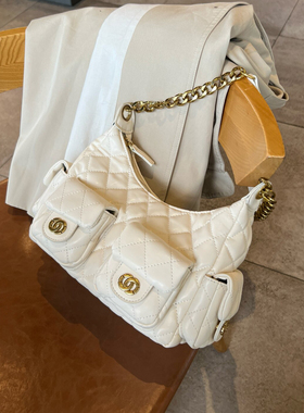 25bag小香风菱格链条腋下包包女2025新款单肩斜挎包高级感hobo包