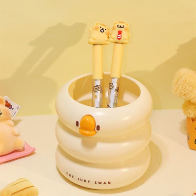 可奇小熊虫解压中性笔可爱卡通创意甜美笔中小学生礼物转转黑水笔