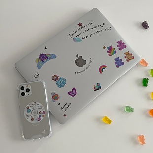 APEEL STUDIO 原创可爱美式光碟银色保护壳适用MacBook13寸电脑壳