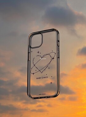 APEEL STUDIO 原创BABY CAKES透明四角防摔手机壳适用苹果12Pro