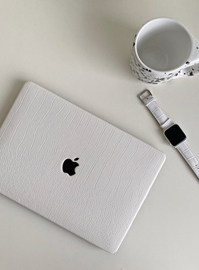 APEEL STUDIO 白鳄鱼纹MacBook保护壳Pro16新款Air13皮革保护套