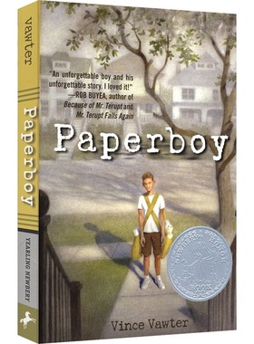 纽伯瑞2014年银奖 报童的夏天Paperboy送报男孩语言障碍克服励志故事 中小学生课外读物经典儿童文学小说英文原版进口书籍