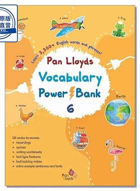现货香港教材 小学六年级英语 词汇书 Pan Lloyds Vocabulary Power Bank 6 乐思出版社-9789888750054